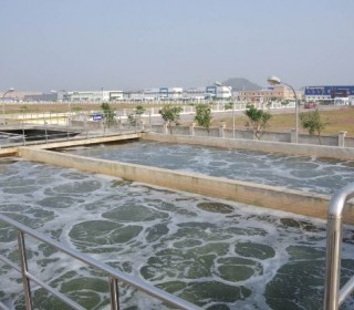 Bể xử lý nước thải  khu công nghiệp Lương Sơn 